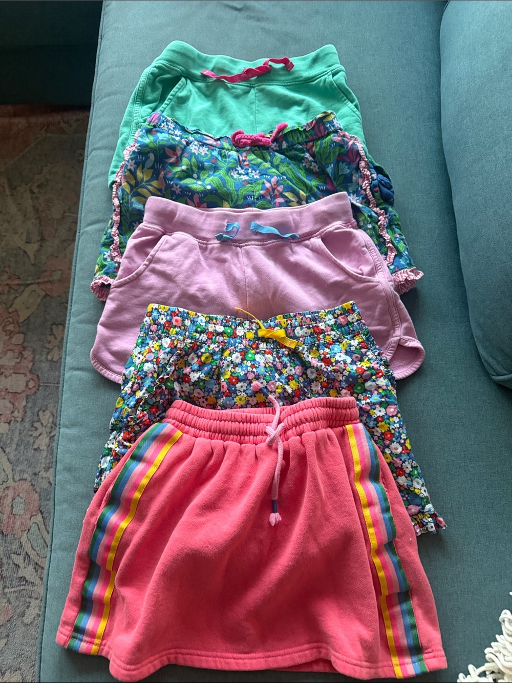 Boden Girls Size 11 Floral & Solid Shorts and Skirt